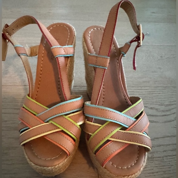 Kate Spade multi color wedge sandals size 6 - Picture 3 of 9